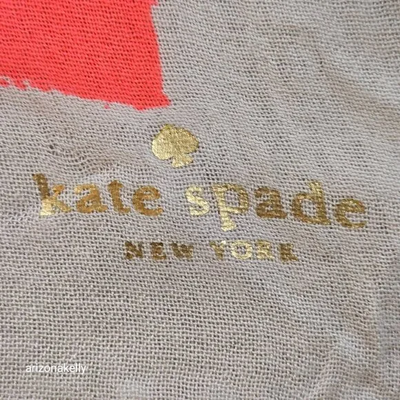 NWOT kate spade Travel Distance Sign Scarf Holiday Vacation - Picture 3 of 9